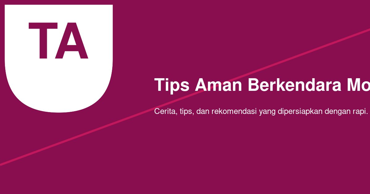 Siapa yang Sebaiknya Tidak Ikut Touring Motor Jarak Jauh Karena Kondisi Kesehatan?